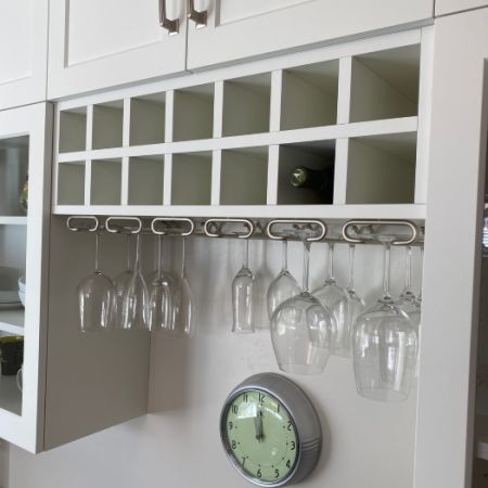 White Bottle and Glass Holders