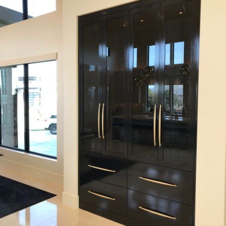 High Gloss Black - Gold Hardware