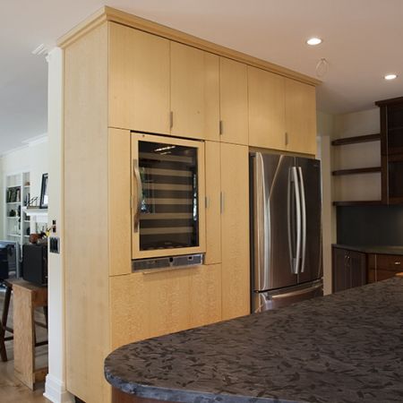 Slab Door - Natural Maple Cabinets