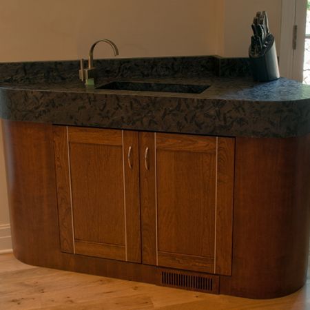 Stained Cherry Bar Cabinets